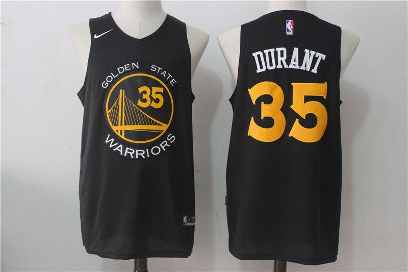 Men Golden State Warriors 35 Kevin Durant Black NBA Jerseys